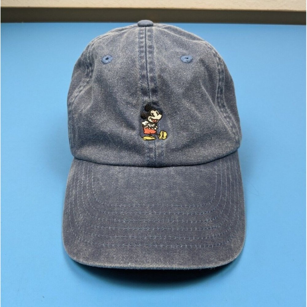 Disney Parks Blue Denim Baseball Cap Unisex Adult Hat Adjustable Mickey Mouse